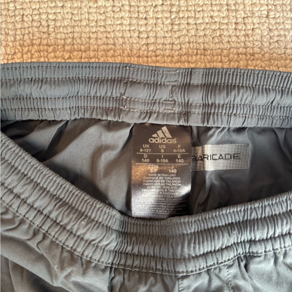 Adidas Boy’s Charcoal Climalite Athletic Shorts (Size 9/10) - Picture 2 of 2